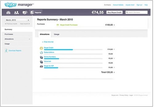 Skype Connect在推出測(cè)試版之時(shí),同時(shí)推出了一個(gè)管理工具Skype manager